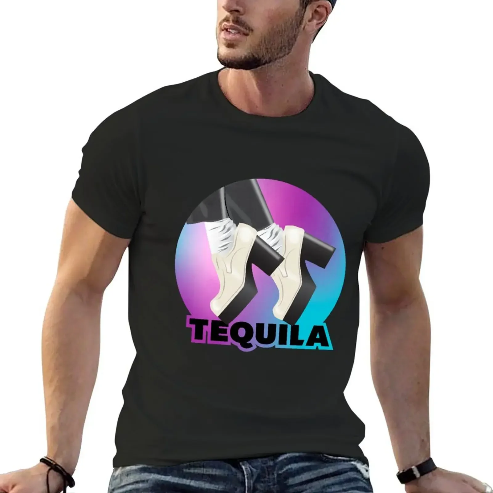 Peewee Tequila T-Shirt oversized graphic tee man clothes plain summer tops men clothings