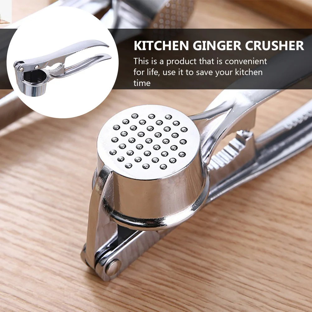 

1Pcs Stainless Steel Garlic Press Manual Masher Chopper Slicer Rust Proof Kitchen Gadget Silver Garlic Press Kitchen Supplies