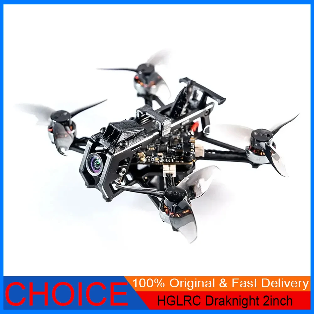 

HGLRC 2025 New Draknight 2inch Toothpick FPV Drone | 91.8mm | SPECTER12 ES2-4S AIO 400mW VTX | SPECTER 1003 10000KV Motor