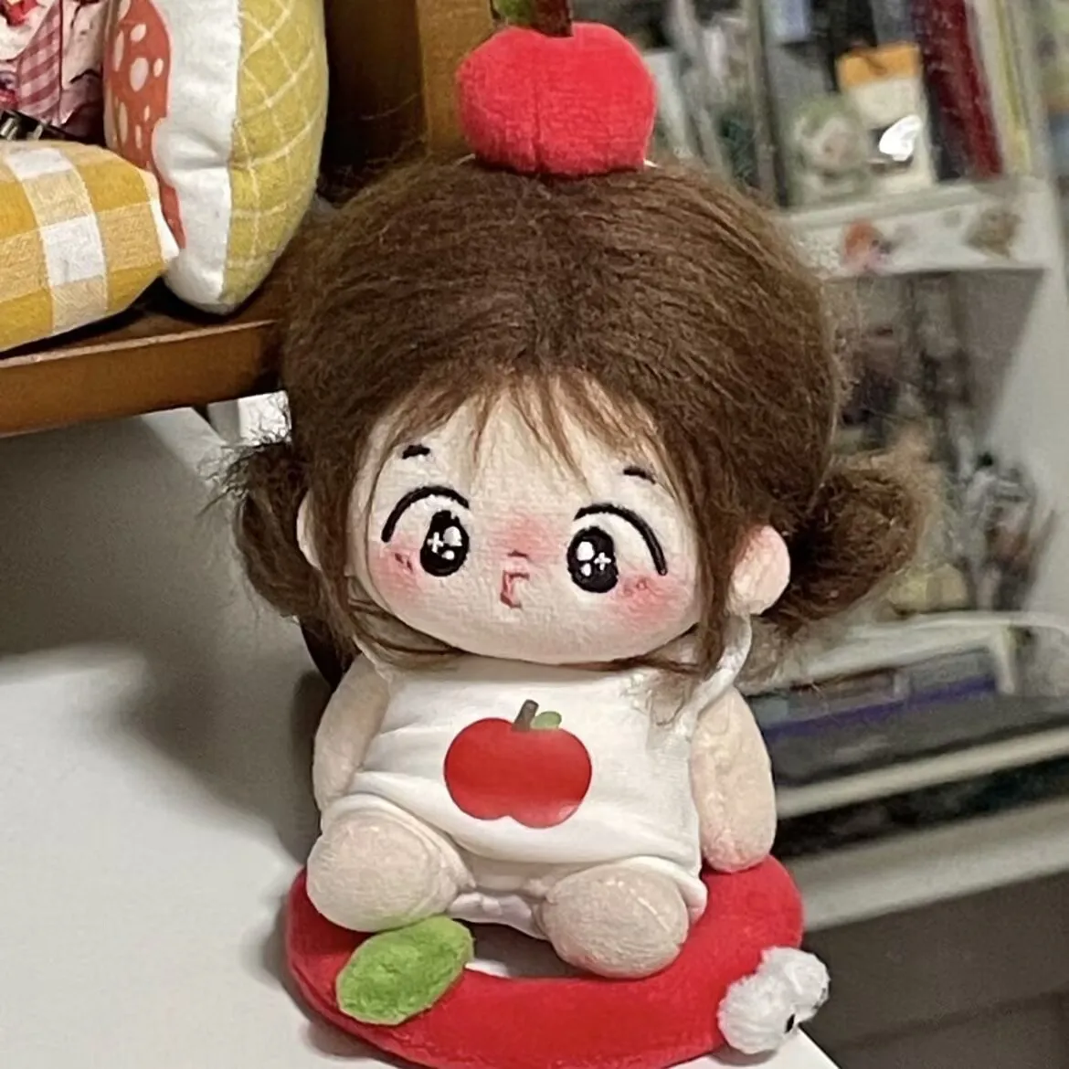 새로운 10cm 아기옷, 면 인형, 귀여운 캐주얼 운동복, 작은 사과 세트, 봉제인형 드레스업 옷