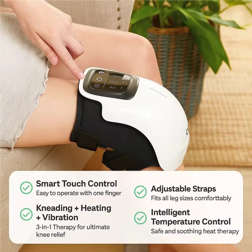 3-speed Hot Compress Knee Relaxing Massager Knee Cap Laser Infrared Elbow Shoulder Massager Relive Joint Pain Stiffness