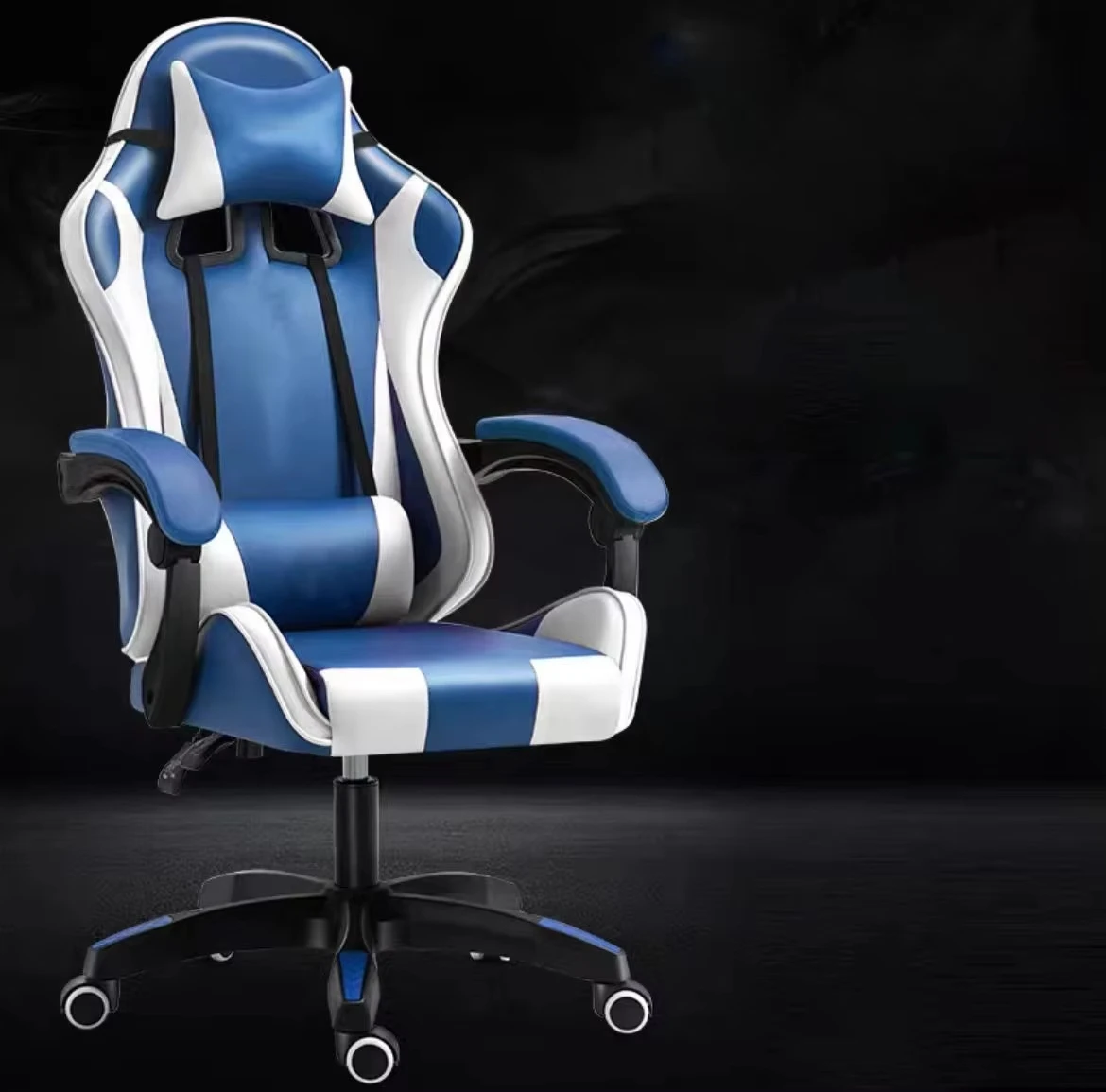 Ergonomic Video Gaming Chair with Removable Head and Lumbar Pillow