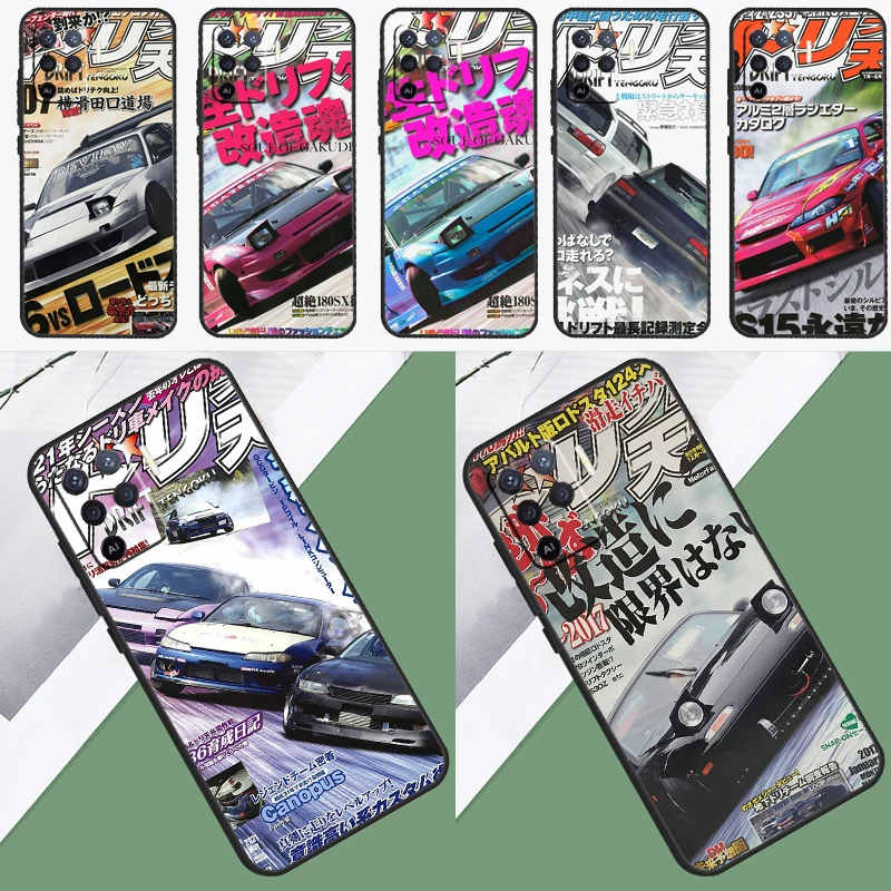 JDM Magazine Phone Case For OPPO A52 A72 A53S A94 A74 A54 A15 A16 A1K A5 A9 A31 A53 A83 A91 A93 Cover