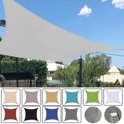 Waterproof Rectangular Shade Sail Awning Beige Fabric Screen 95% UV Protection Suitable for Outdoor Patio Garden Yard Pool