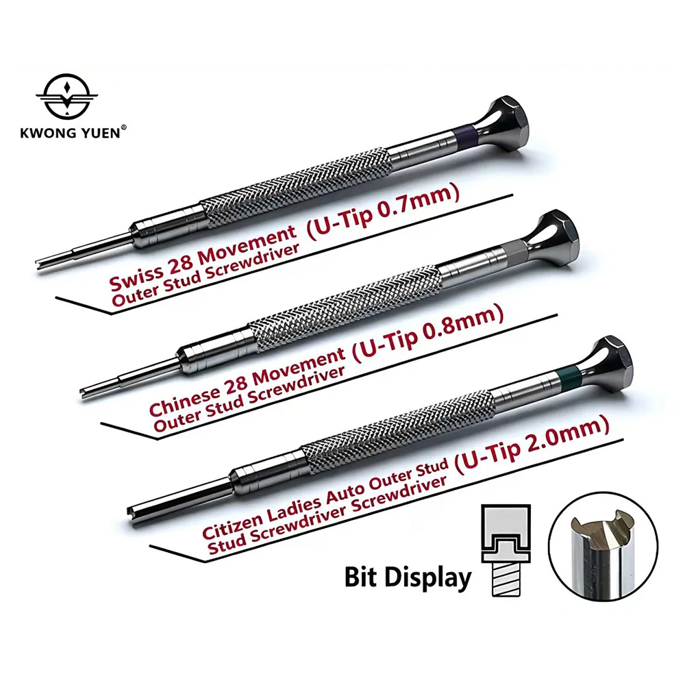 KWONG YUEN Watch Movement Stud Screwdriver Watches Repair Tool for Citizen Women and ETA 2824 2834 2836