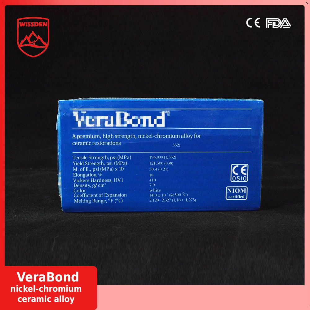 Dental Material 1kg Vera Bond Ni-Cr-Be Alloy Dental Lab Material Nickel Chromium Base Ceramic