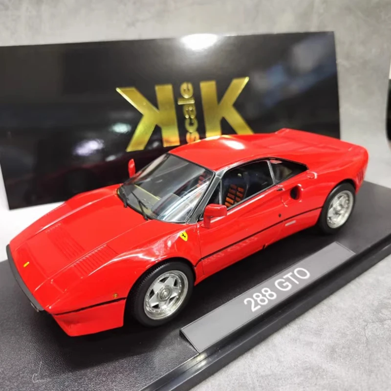 Diecast in scala 1:18 1984 288 GTO Supercar Modello da corsa in lega rossa Finito Simulazione Collezione Decorazione Regalo Giocattolo Display