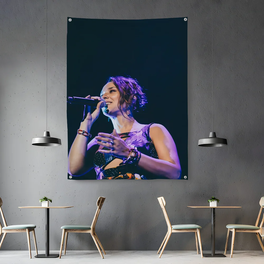 

Singer Cool Z-ZazS Flag Room Bedroom Home&Outdoor Wall Hanging Concert Printed Background Decoration Art Banner