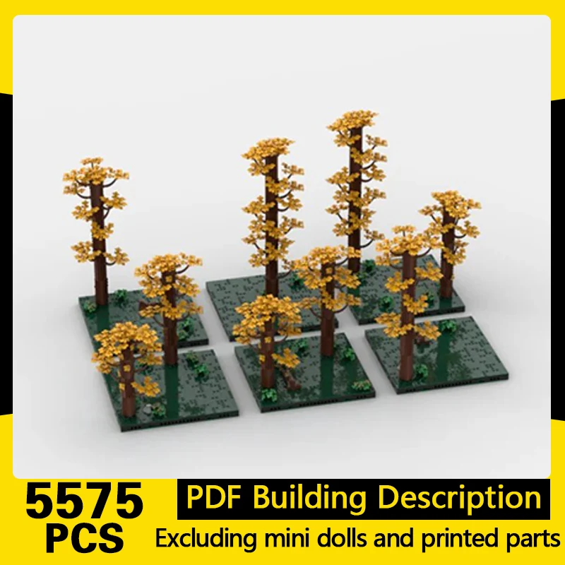 Creators Plant Series Model MOC Building Bricks Yellow Tree Terrain Modular Technology Gifts Holiday Assemble Children Toys Suit