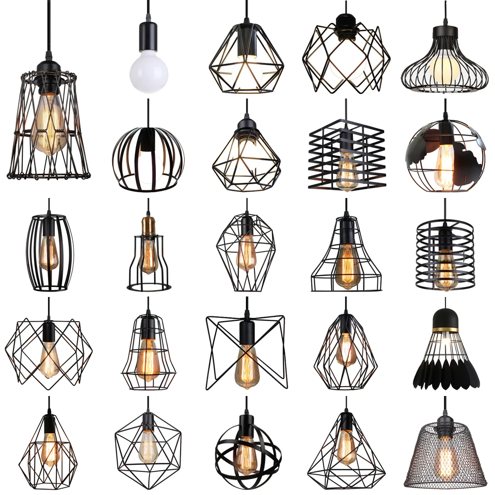 

Modern LED Pendant Lights Vintage Hanging Lamp for Living Room Home Loft Industrial Ceiling Lighting Fixture Decor Luminaire E27