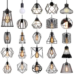 Modern LED Pendant Lights Vintage Hanging Lamp for Living Room Home Loft Industrial Ceiling Lighting Fixture Decor Luminaire E27