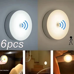 Luz Nocturna LED con Sensor de movimiento PIR, lámpara nocturna recargable por USB para cocina, armario, armario, escalera, inalámbrica