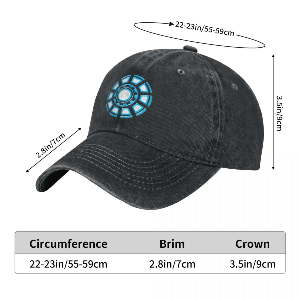 Arc Reactor Comic Hero Superheroes Baseball Cap Female Male Sunscreen Trucker Hat Summer Vintage Outdoor Sun Baseball Caps