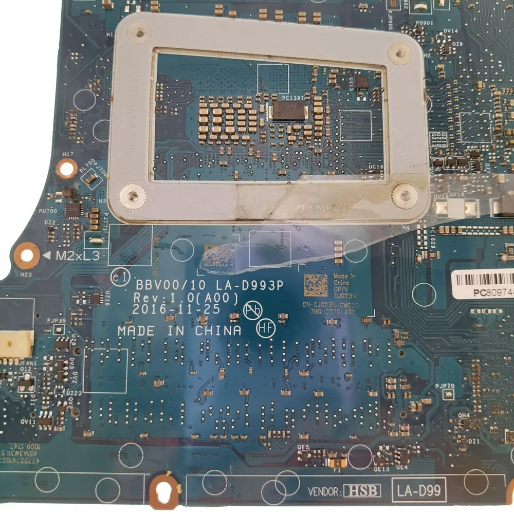 BBV00/10 LA-D993P per Dell Inspiron 7467 7567 scheda madre del computer portatile CN-0W1W04 con i5-7300HQ CPU GTX1050 4G GPU DDR4 Completamente testato