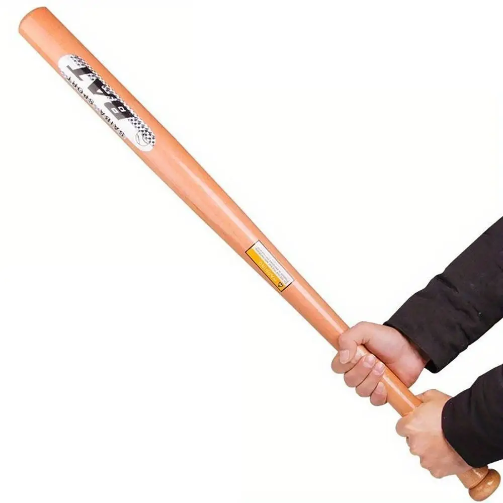 1Pcs Kids Training Children Baseball Bat Solid Wood Competition Accessory Softball Stick Shock Absorbing 54cm Baseball Training