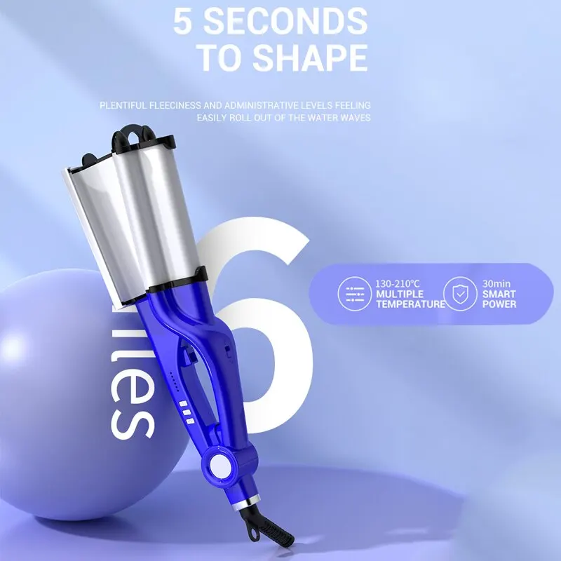 Portatile Vintage Waves Electric Hot Curling Iron Wand Hair Styling Tool per tutti i tipi di capelli uso domestico riccioli a spirale per la bellezza