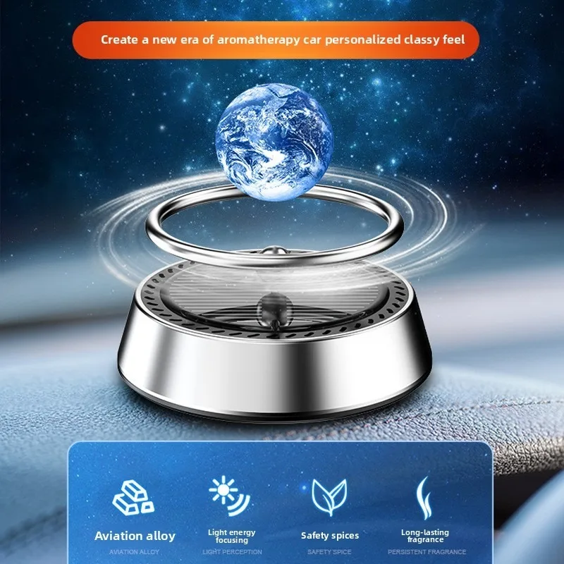 

Solar Interstellar Ball Rotate Car Aromatherapy Vehicle Perfume Air Freshener Auto Essential Oil Diffuser Car Fragrance Decorate