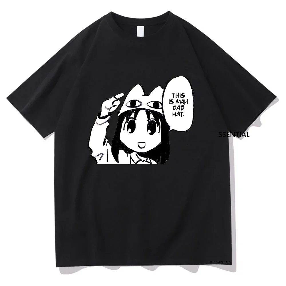 

Футболка аниме Azumanga Daioh I Draw Osaka in Cafe Uniform Saying This Is Mah Dad Hat Мужская/Женская Эстетическая футболка Хлопковые футболки