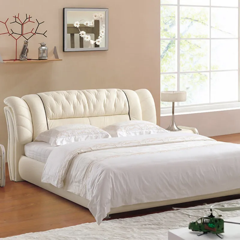 Beige Girls Comforter Double Bed Luxury Organizer King Size Bases Double Bed Bedroom Headboards Camas De Dormitorio Furniture