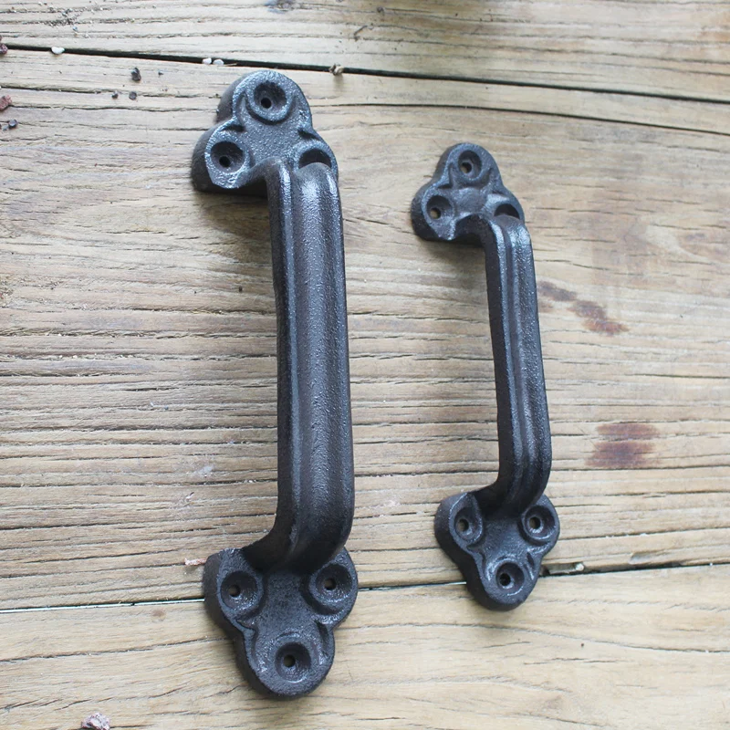 Retro European  Garden Courtyard Cast Iron Craft Door Handles Home Decoration Wall Decoration Door Handle Room Accessories WY609