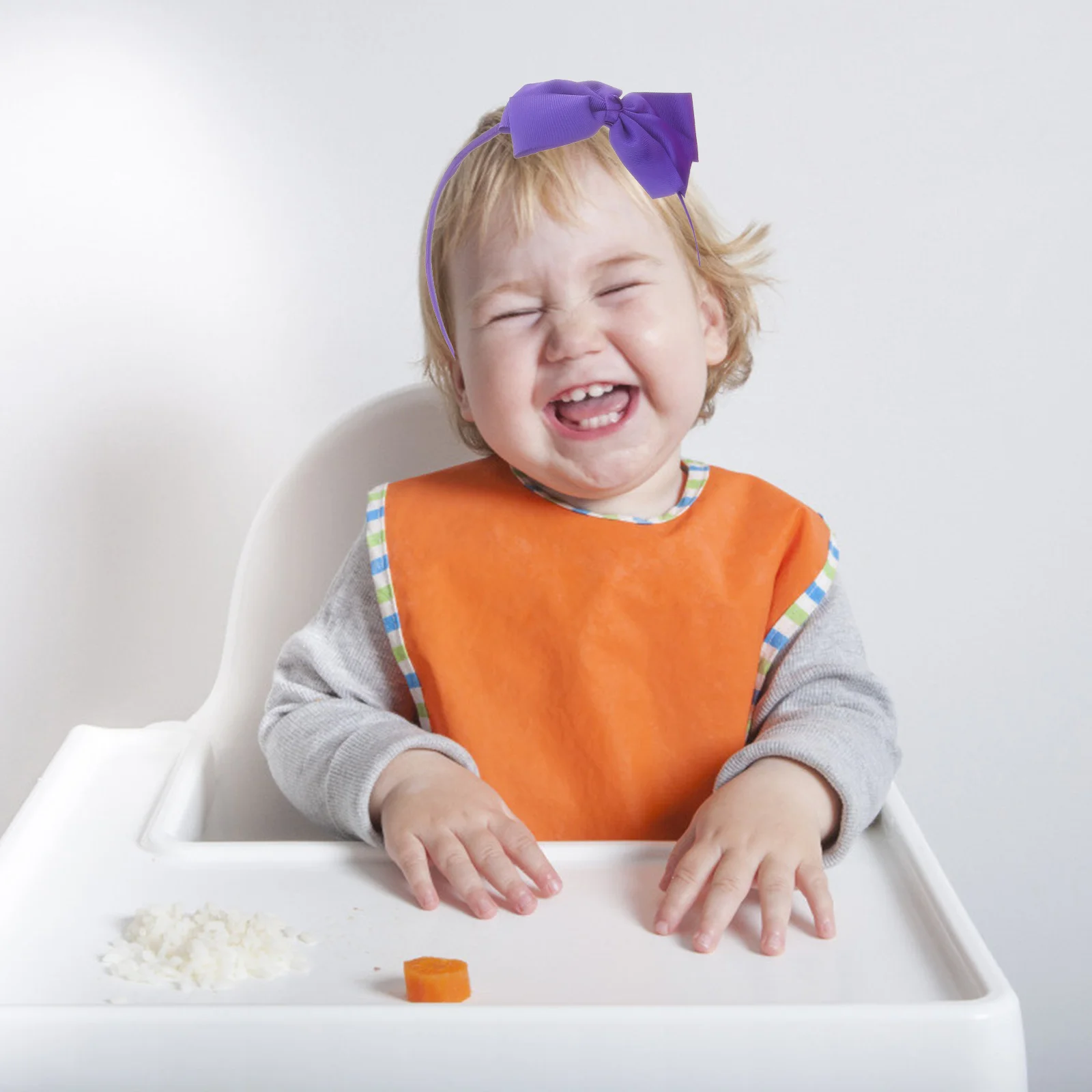 6 قطع من عصابة رأس بعقدة الفراشة للفتيات، أربطة شعر مرنة على شكل فيونكة لحديثي الولادة، إكسسوارات شعر لأعياد الميلاد، مجوهرات التقاط الصور #1