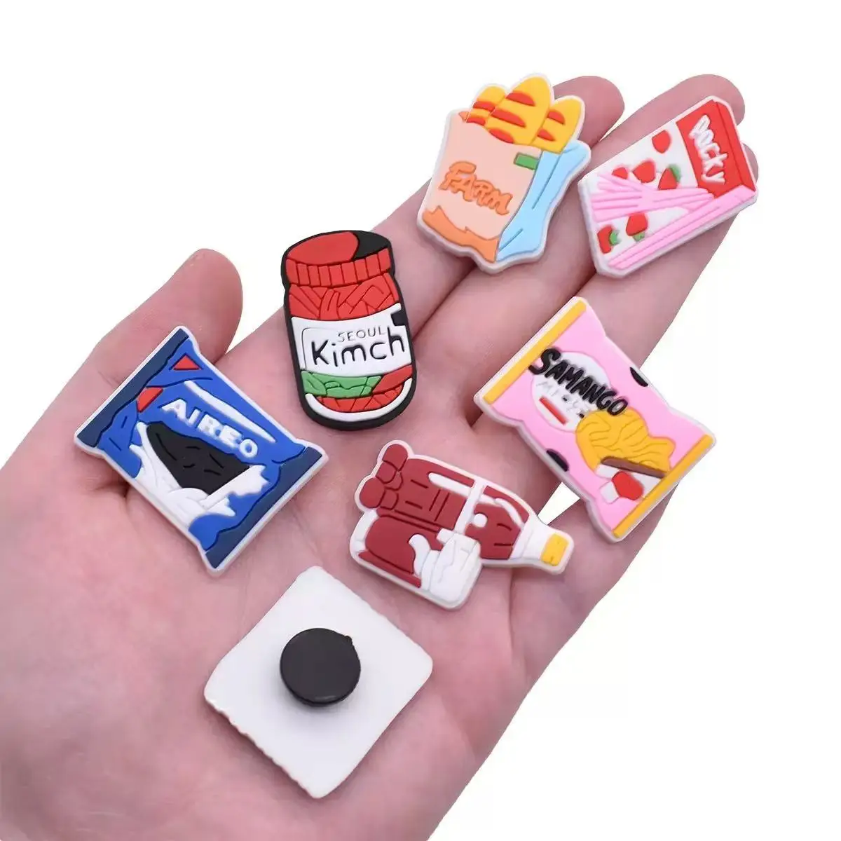 30-90pcs Hot Food Series Shoe Charms For Sandals, Shoe Decoration Accessories Shoe Pins Great Gift For Men Women