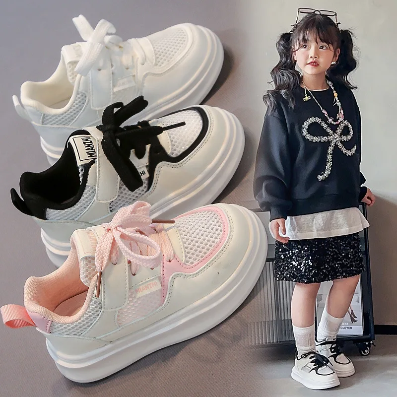 2025 أحذية رياضية للأطفال تصميم عصري أبيض غير قابل للانزلاق حذاء كاجوال للأولاد والبنات أحذية رياضية قابلة للتنفس للأطفال الصغار أحذية خارجية #4