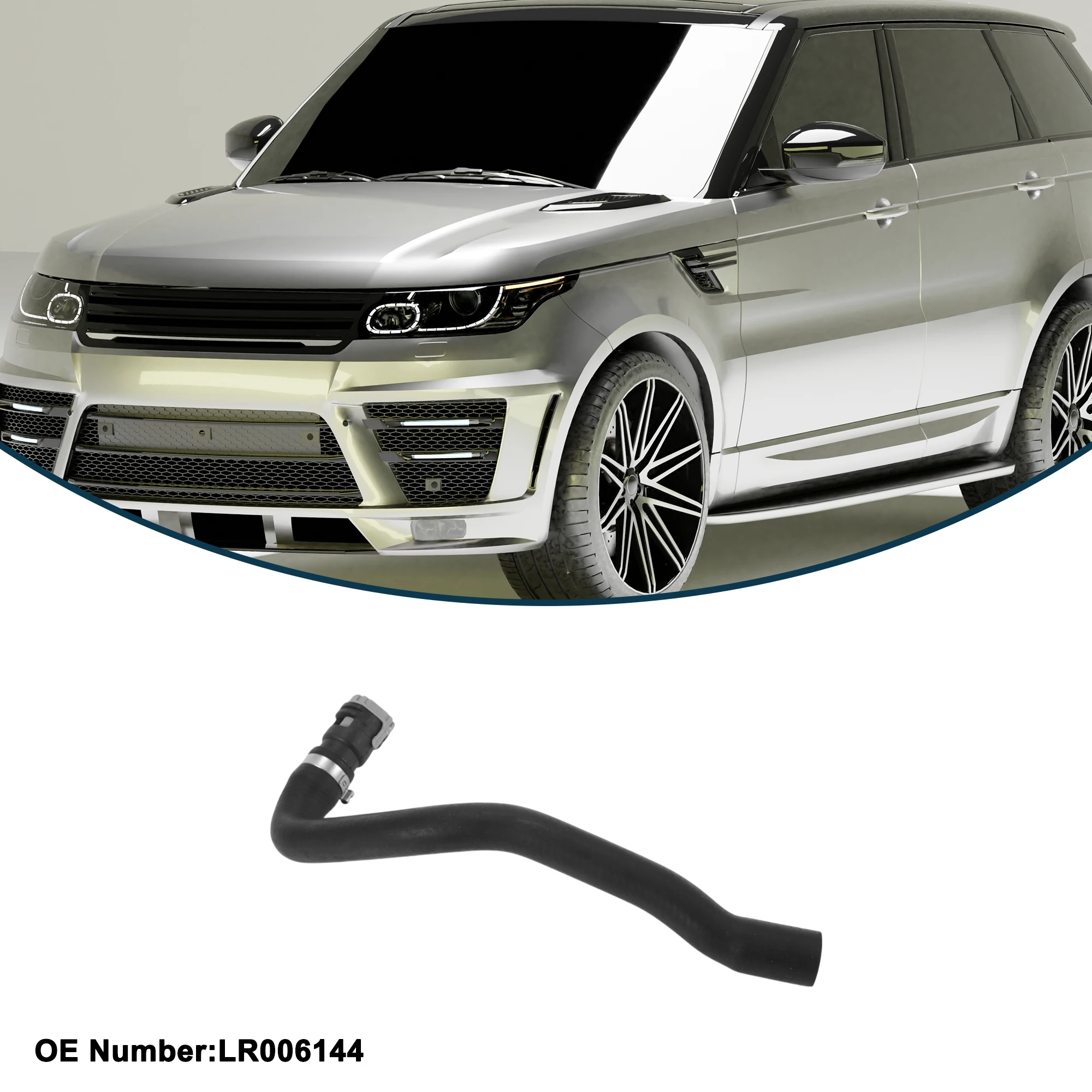 UXCELL خرطوم المبرد سخان خرطوم رقم LR006144 لاند روفر لرينج روفر إيفوك 2013 أنبوب تبريد سائل مطاطي أسود 1 قطعة