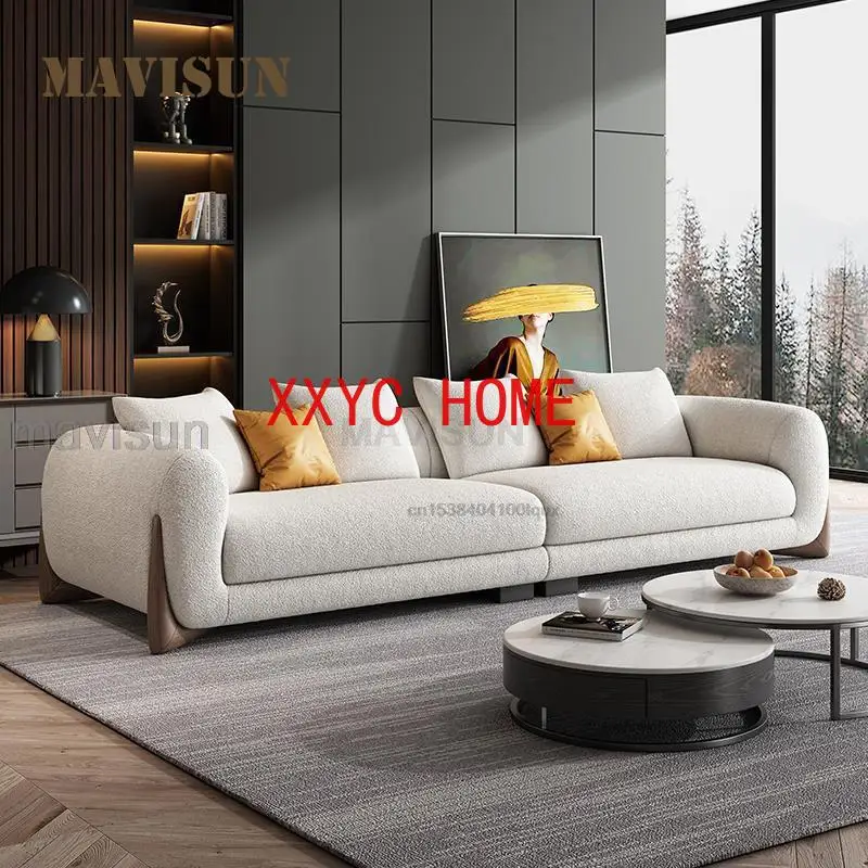 Velvet  Italian Minimalist Small Apartment Living Room Modern Custom Fabric Loveseat Furniture