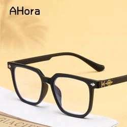 Ahora-Retro Square Reading Glasses Frame, Bloqueio de Luz Azul, Presbiopia Óculos, Óculos de Computador, Unisex, 0, + 4.0, Novo, 2024