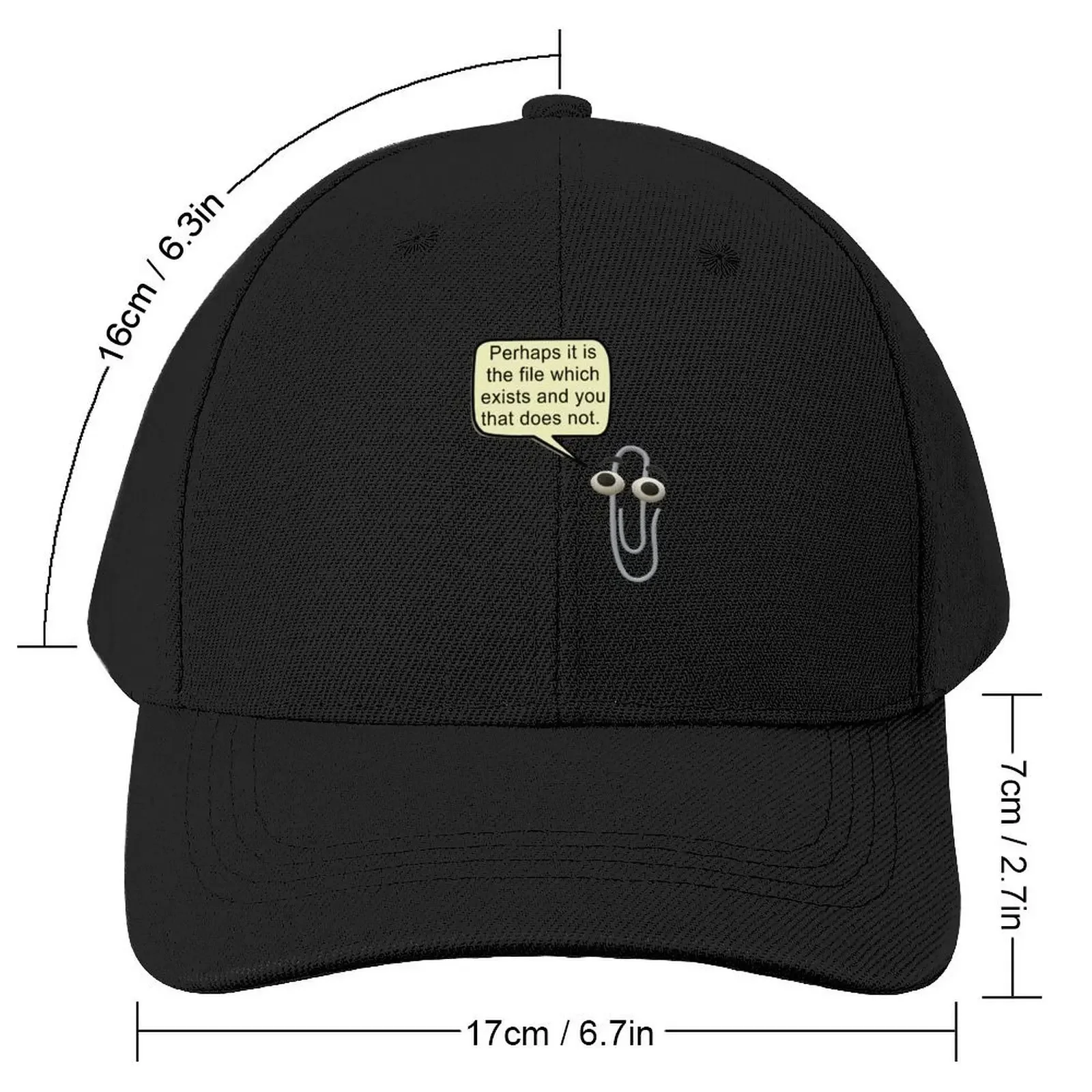 Microsoft Clippy Philosophy Sticker Meme Sticker Baseball Cap hard hat Beach Outing Dropshipping Hats For Men Women's