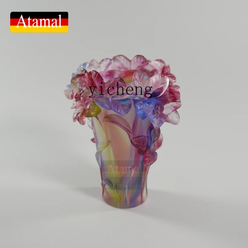 Hp-19 Glazed Incense Burner Niche Crystal Handicrafts High-end Hotel Dining Table Vase Ornament