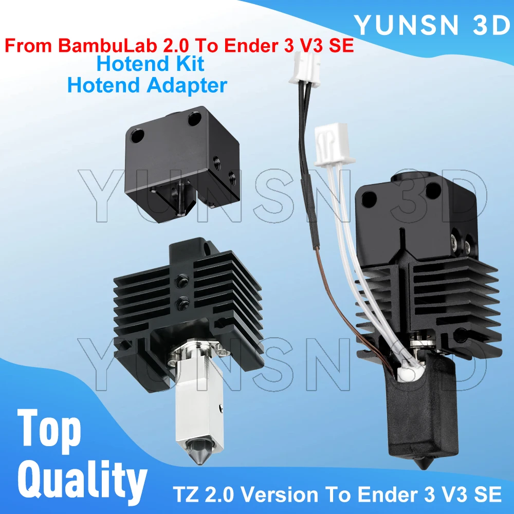 Für Bambu Lab 2.0 Version zum Ender 3 V3 SE Hotend-Kit mit Adapteranschluss, CNC-Aluminium, Hochgeschwindigkeits-Druckzubehörteil – Detail 1