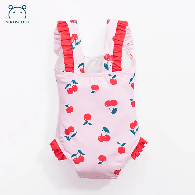 Children's Swimsuit Girl Little Princess Korean Baby Cute Kidsren One-Piece Quick-Drying Summer Cherry Swimsuit