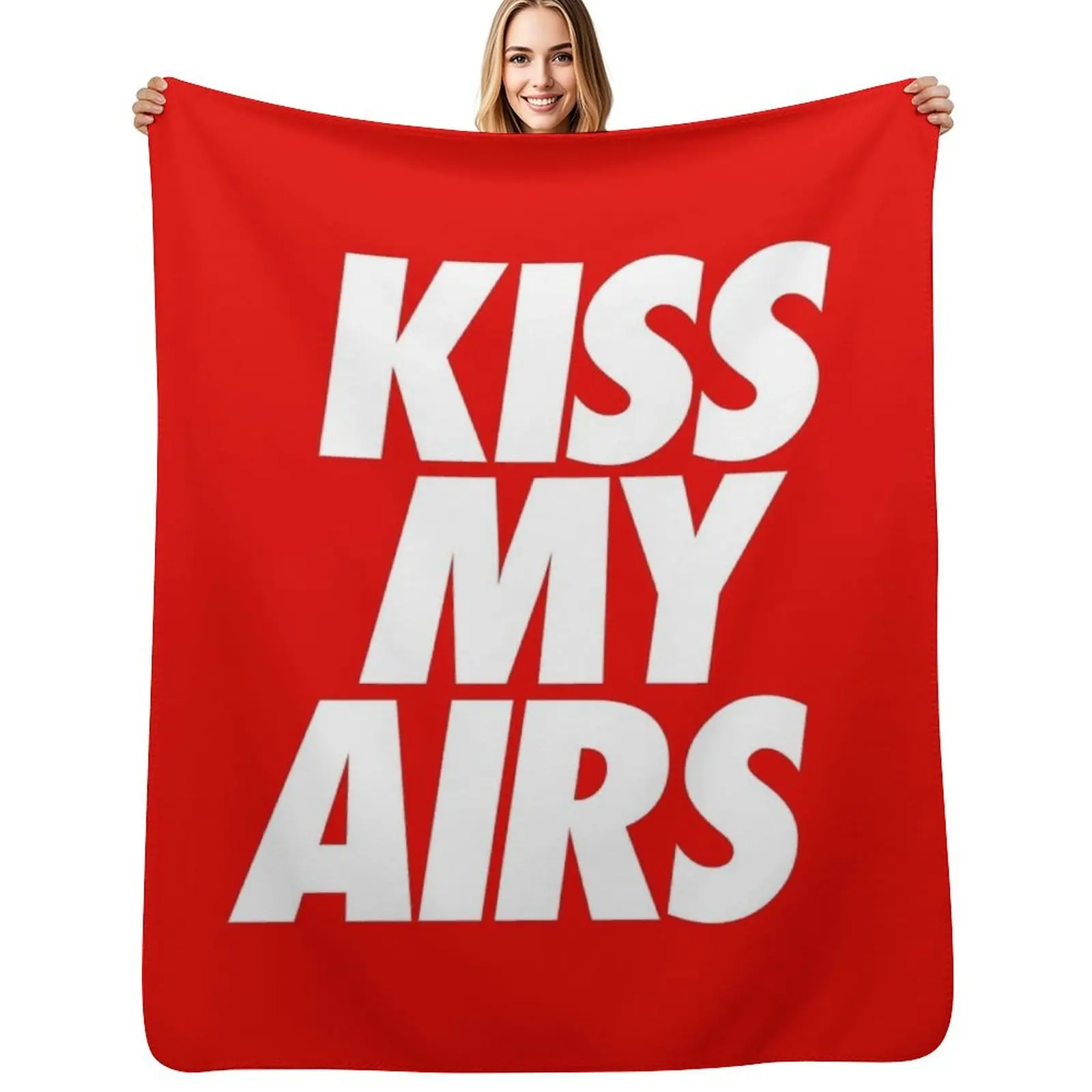 Kiss My Airs Throw Blanket Anti Shedding Soft Fuzzy Blanket for Home