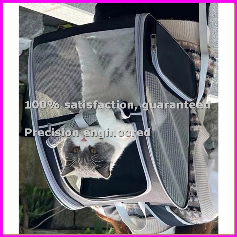 

Сумка-переноска для кошек, рюкзак для путешествий на открытом воздухе, дышащая сумка-переноска для кошек и маленьких собак, подходит для кошек весом до 6 кг.-AD23