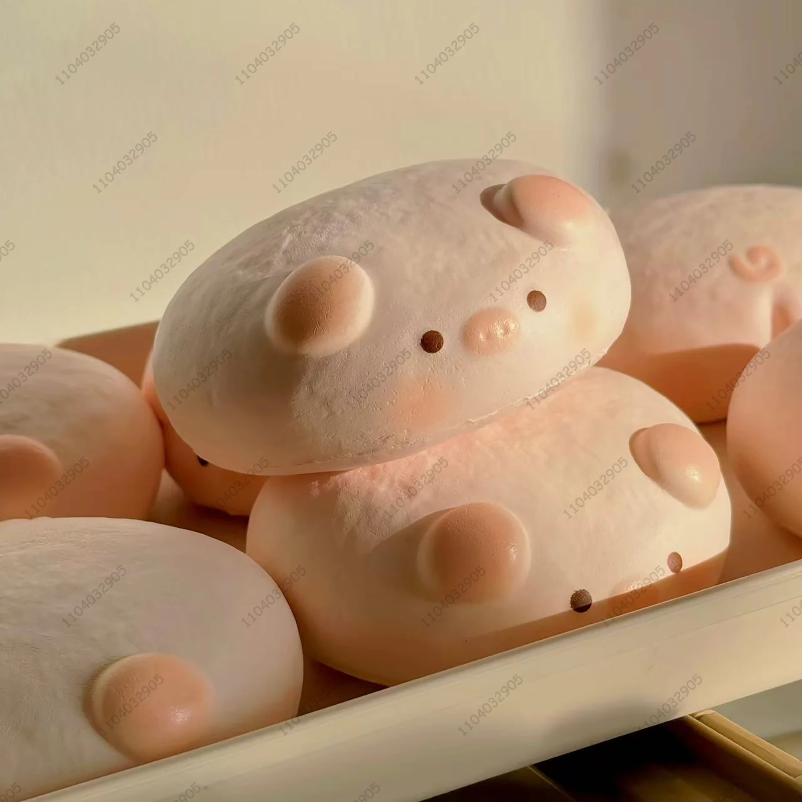 Moist Small Butt Piggy Slow Rising Squishy Clay Texture Chubby Piggy ASMR Anti Stress Relief Desk Fidget Toys for Adults & Teens