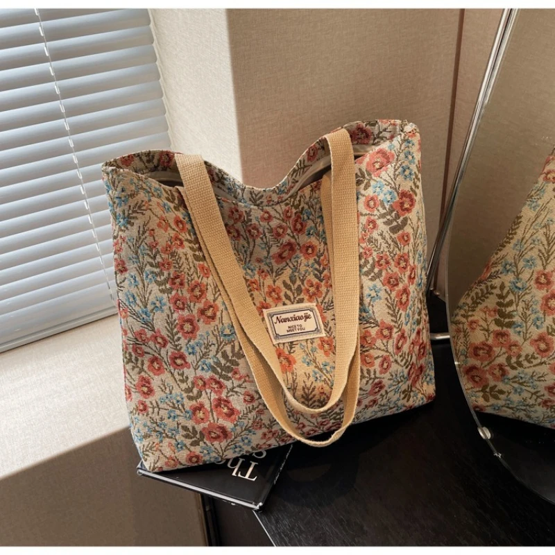 Women's Shoulder Bag Large Capacity Canvas Bag Bag Versatile Shoulder Handbag