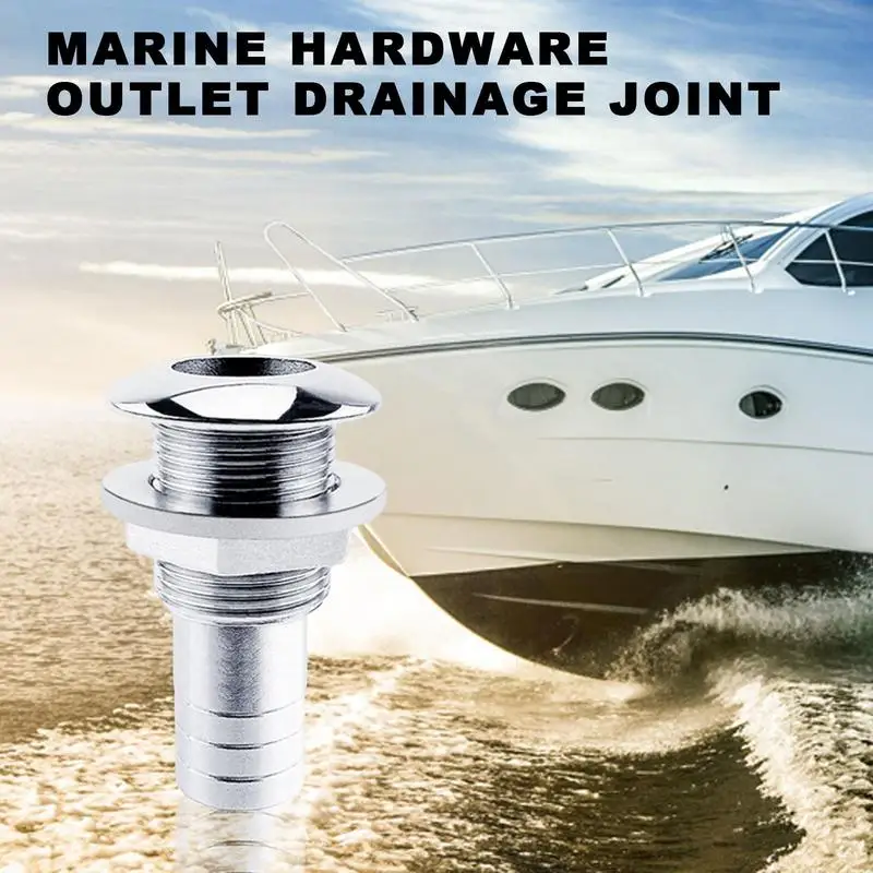 Boat Hose Joint Stainless Steel Yacht Hull Connector Multifunctional Exits Speedboat Supplies Thru Drain Connector For Boats