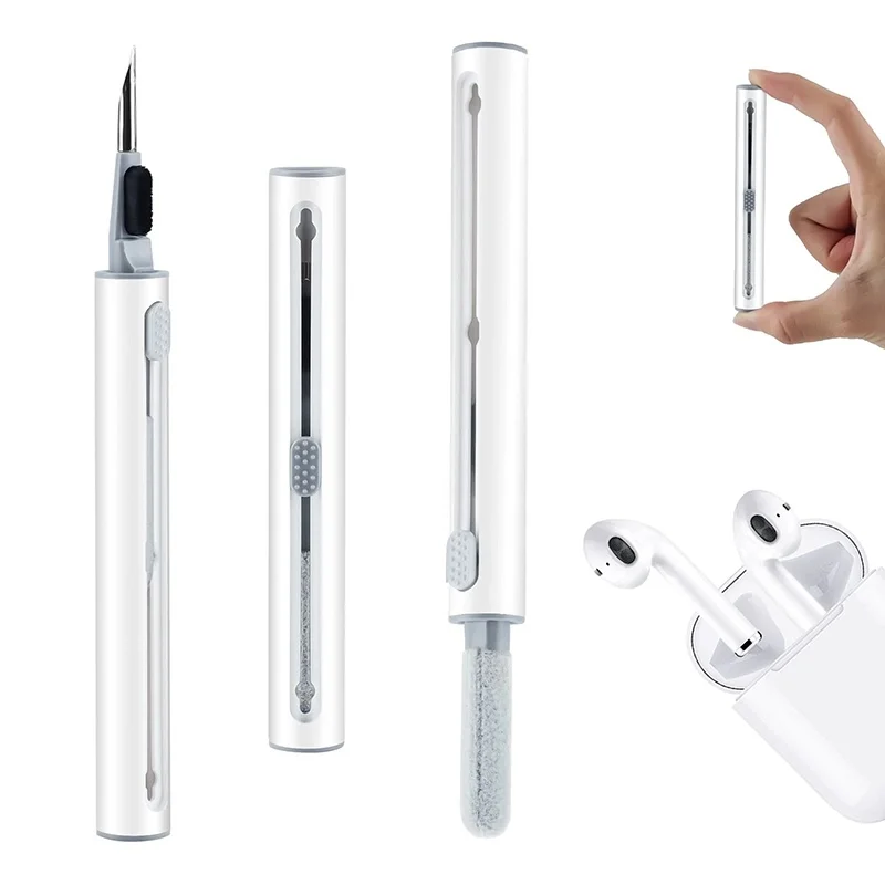 Stylo de nettoyage portable à double tête Bluetooth pour écouteurs, outils de nettoyage pour Airpods Pro 4 3 2 1, étui de nettoyage pour écouteurs Huawei