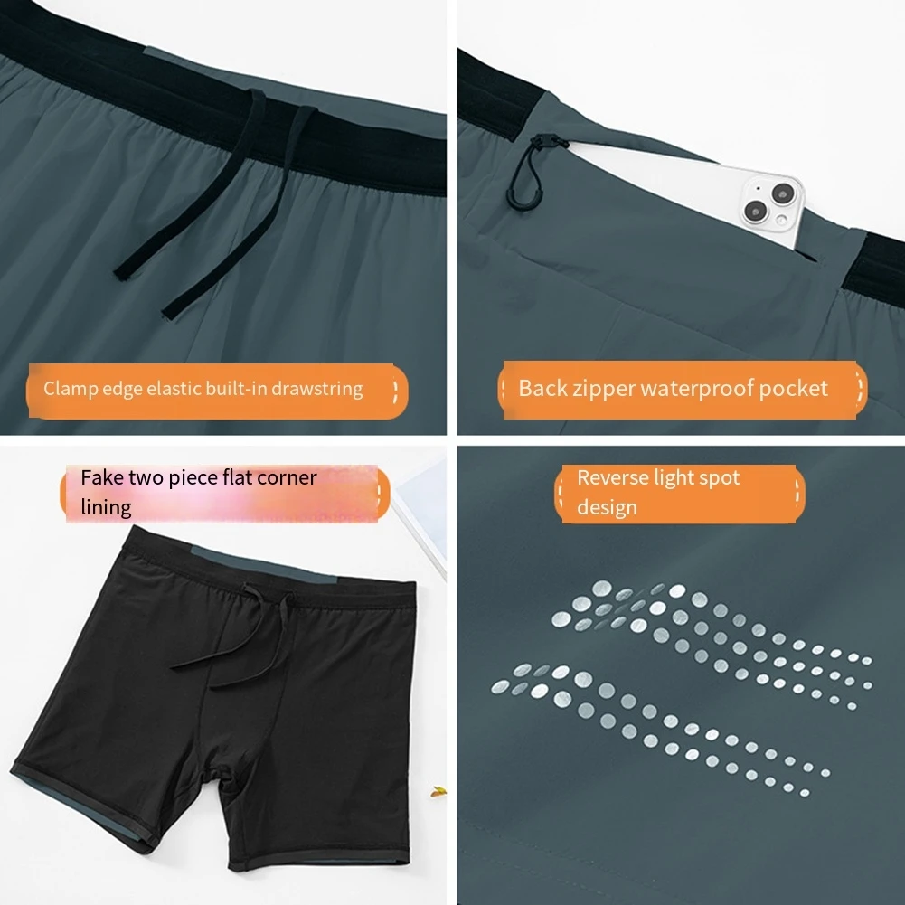 Perfect For Summer Activities Black Breathable Sports Shorts Breathable Gym Clothing Fitness Solid Color Pattern