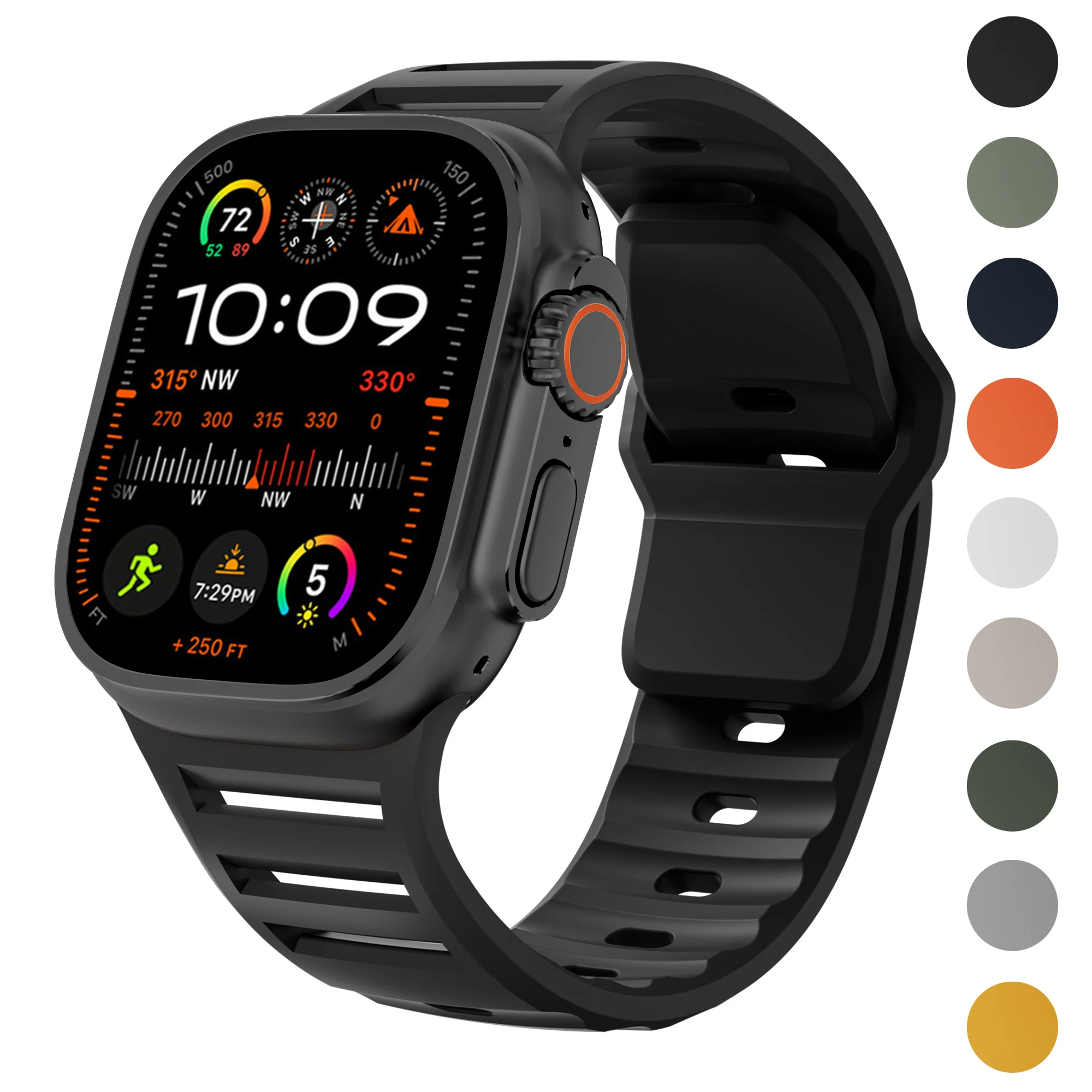 حزام سيليكون لساعة أبل الترا 2 الفرقة 49 مللي متر 44 مللي متر 45 مللي متر 46 مللي متر 42 مللي متر كوريا الرياضة الفرقة سوار iwatch سلسلة 6 7 8 9 10 الفرقة