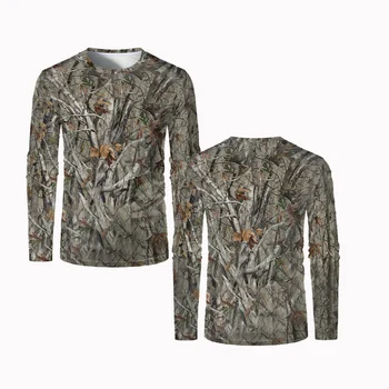 חולצת צבאית חדשה לצידוד ציד בחוץ למחנאות ביער חולצות לגברים ספורט מהירות ייבוש נושמת חולצות נסיעות