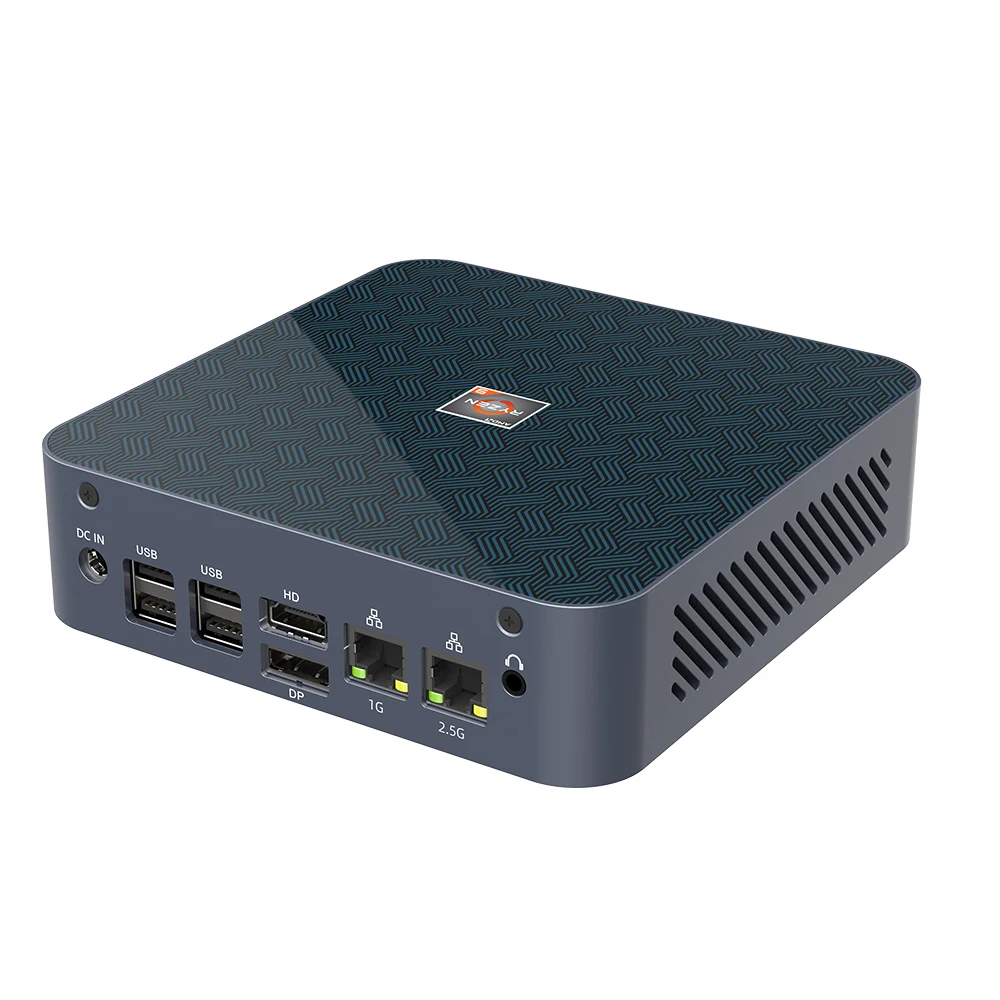 ADM R7 Mini Gaming PC Computer 5800H DDR4 16G 32G Dual 2.5G Lan Windows11 R5 5600H Gamer Mini Desktop Computer Type-C PD Wifi6