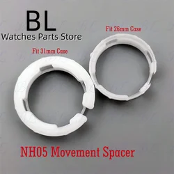 NH05 Movement Spacer Holder Ring Plastic Inner Cover Fit BLIGER 26mm 31mm Watch Case For Women Watch Modified Replacement Parts