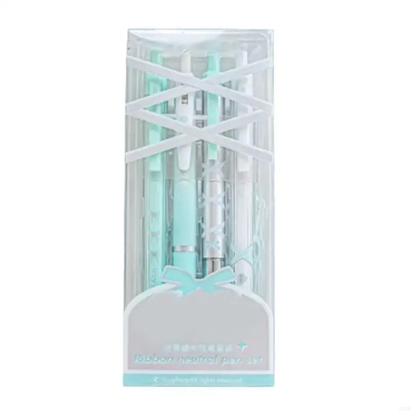 

4Pcs 0.5mm Gel Ink Pen Ballet Strap Bows Neutral Pen Retractable Black Ink Gel Pen Lovely Pressing Pen for Journaling