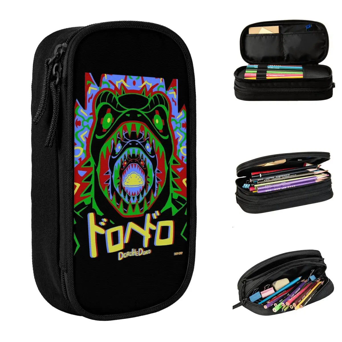 

Классические пеналы в стиле аниме Dorohedoro, пеналы, держатель для ручек для студентов, большая сумка для хранения, школьные канцелярские принадлежности на молнии