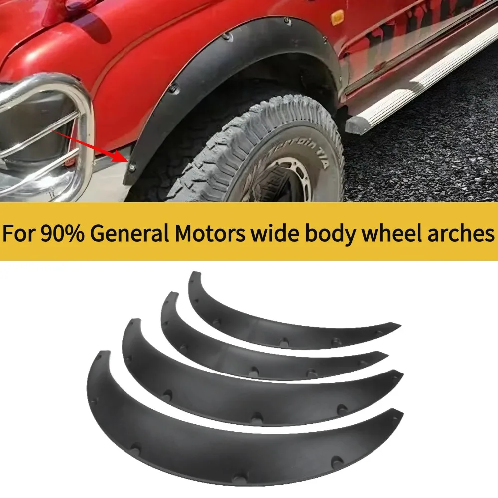For 4Pcs General Motors modified wide body wheel arch For sedan SUV off-road vehicle widened decorative wheel arch mudguard