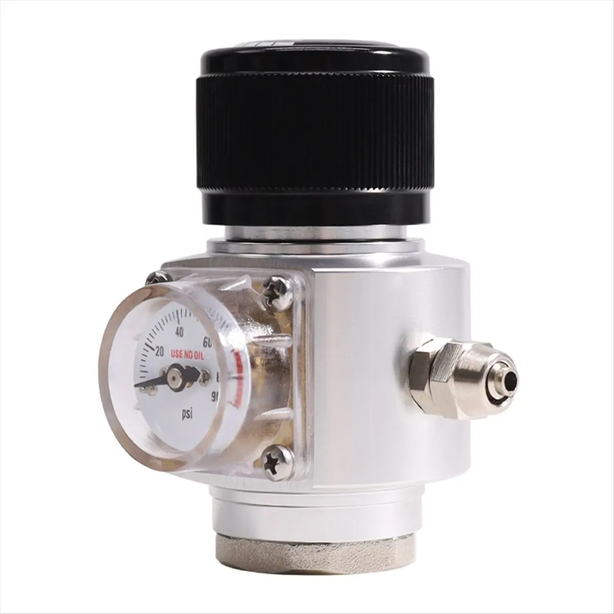 ตัวปรับแรงดันแก๊สขนาดเล็ก ตัวปรับแรงดันโซดา เครื่องชาร์จ Co2 0-90PSI สำหรับเครื่องทำโซดา ขวดโซดาเบียร์ TR21-4 B-TCES
