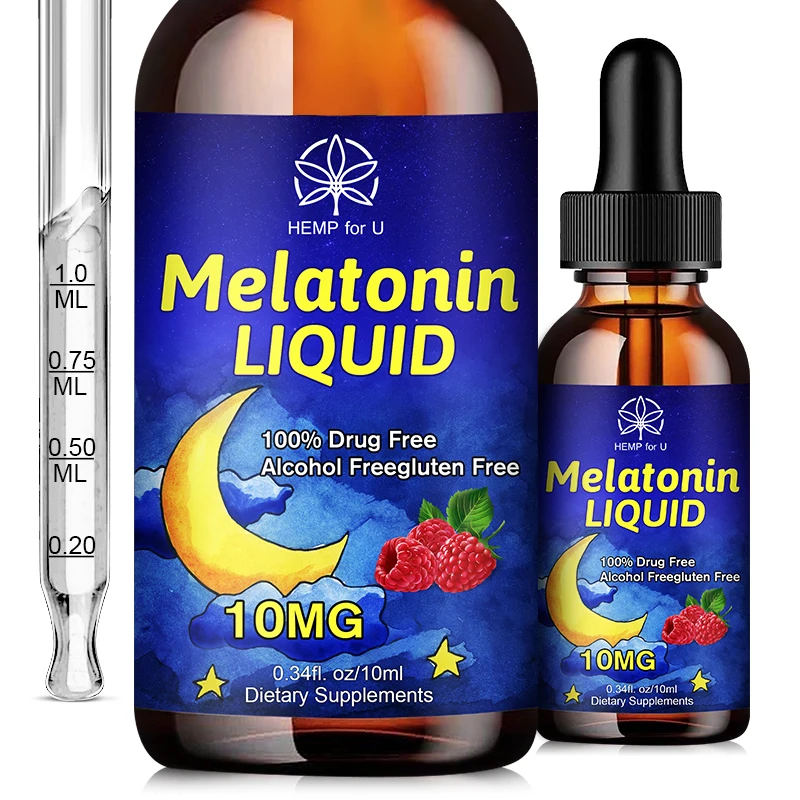 Melatonin DropIns 10mg, Healthy Sleep Aid Support, Liquid Melatonin Drops for Optimal Absorption & Calming Relaxation Support